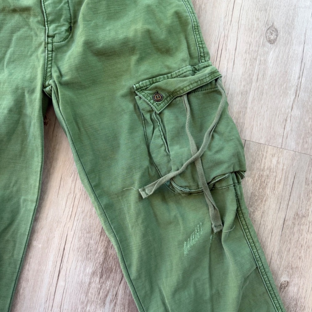 Pilcro and the Letterpress Cargo Pants Women 24 Petite Olive Green Straight Leg - Picture 6 of 12